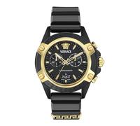 Versace Unisex's Chronograph Swiss Quartz Watch with Plastic Strap VE8P00724