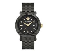 Versace V-Chrono Classic Collection Luxury Men's Watch, Black-VESR01122, OS, Versace | V-Classic