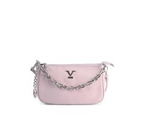 Versace V Italia Women's Chain Bag - Pink Leather Crossbody Bag - One Size - Rose