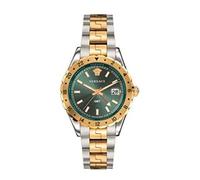 Versace , GMT Hellenyium Watch Silver/Rosegold ,Gray male, Sizes: ONE SIZE
