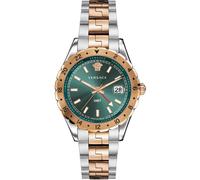 Versace , GMT Hellenyium Watch Silver/Rosegold ,Gray male, Sizes: ONE SIZE