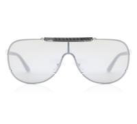 Versace VE2140 10006G Man Sunglasses Metal Silver Grey Pilot Mirrored Mirror