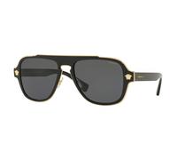 Versace VE2199 100281 Man Sunglasses Metal Black Grey Geometric Polarized