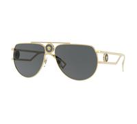 Versace VE2225 100287 Man Sunglasses Metal Gold Grey Pilot Normal