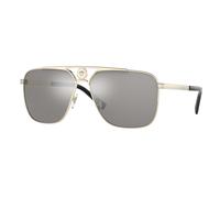 Versace VE2238 12526G Man Sunglasses Metal Gold Grey Squared Mirrored