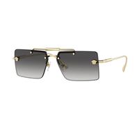 Versace VE2245 10028G Woman Sunglasses Metal Gold Grey Squared Normal Shaded