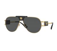 Versace VE2252 100287 Man Sunglasses Steel Gold Grey Pilot Normal
