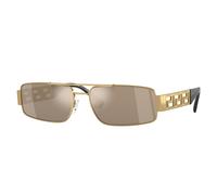 Versace VE2257 10025A Man Sunglasses Metal Gold Brown Squared Mirrored Mirror