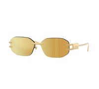 Versace VE2274 10027P Woman Sunglasses Metal Gold Brown Geometric Mirrored