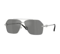 Versace VE2284 10006G Man Sunglasses Metal Silver Grey Pilot Mirrored