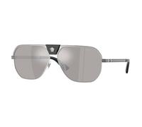 Versace VE2294 10006G Man Sunglasses Metal Silver Grey Squared Mirror