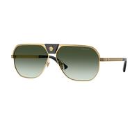 Versace VE2294 10028E Man Sunglasses Metal Gold Green Squared Normal Nuanced
