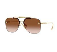 Versace VE2296 100213 Woman Sunglasses Metal Gold Brown Squared Normal Nuanced