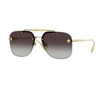 Versace VE2296 100284 Woman Sunglasses Metal Gold Grey Squared Normal Nuanced