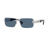 Versace VE2298 100180 Man Sunglasses Metal Silver Blue Squared Normal