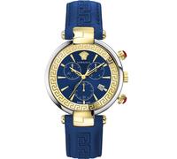 Versace VE2M00221 Revive Chrono Chronograph 41mm Quartz Unisex Blue Gold, Silver