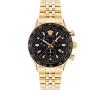 Versace Hellenyium Men's Watch Chrono Stainless Steel Bracelet Gold VE2U006 22, Bracelet