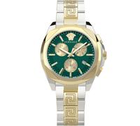 Versace Chrono Lady VE3CA0723 Women's Watch Chronograph Two-Tone Green 40 mm