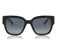 Versace VE4437U GB1/T3 Woman Sunglasses Acetate Black Grey Pillow Polarized Shaded