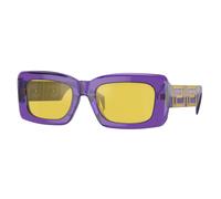 Versace Woman Sunglass VE4444U - Frame color: Transparent Violet, Lens color: Yellow Mirror Internal Silver