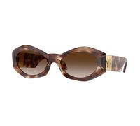Versace VE4466U 54613B Woman Sunglasses Injected Turtle Brown Geometric Normal Shaded
