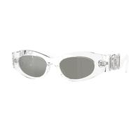 Versace VE4480U 148/30 Woman Sunglasses Injected Transparent Green Round Mirrored