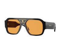 Versace VE4508U GB1/7 Man Sunglasses Acetate Black Orange Squared Normal