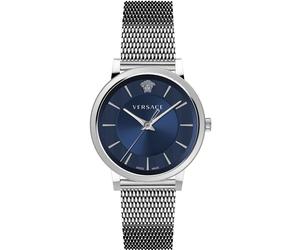 Versace VE5A00520 Wristwatch V-Circle 42mm Quartz Unisex Blue Silver 5 ATM Me...
