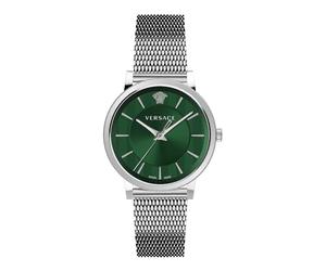 Versace - VE5A00620 Unisex Fashion Quartz Wrist Watch and Case Stainless Steel Grey Dial Analogue Green