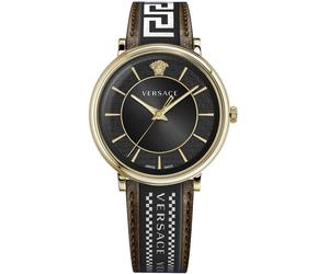 Versace VE5A01721 Wristwatch V-Circle 42mm Quartz Unisex Black Gold 5 ATM