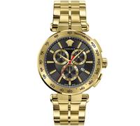 Versace - VE6CA0623 Men's Quartz Wrist Watch Fashion Bracelet and Case Stainless Steel Gold Colour Analogue Black Dial