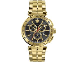 Versace VE6CA0623 Wristwatch Aion Chronograph 45mm Quartz Unisex Black Gold ...