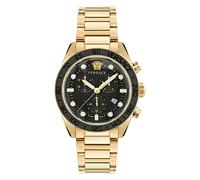 Versace Watch VE6K00523, Men's Greca Dome 43mm Quartz Gold-tone Bracelet, One Size