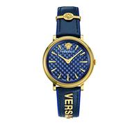 Versace VE81012 19 Women's Analogue Quartz Watch with Stainless Steel Strap, Gold, Strap.