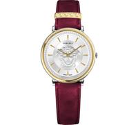 Versace Womens White 38 mm V-Circle Lady Watch VE8101819, Gold, V-Circle Lady