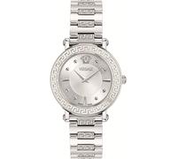 Versace Women's Watch Greca Sphere Silver White Sunray - Stainless Steel, Sapphire