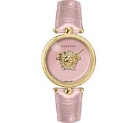 Versace Palazzo Empire Collection Luxury Ladies Watch with a Pink Strap with a Gold Case and Pink Dial, Gold, Olympics, Palazzo Empire