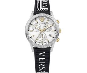 Versace VEKB00122 Sport Tech Lady Chrono 40mm Chronograph Quartz Unisex Silve...