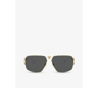 Versace Versace Ve2251 Pillow-Frame Steel Sunglasses Gold
