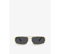 Versace Versace Ve2257 Greca-Hardware Rectangle-Frame Metal Sunglasses Gold