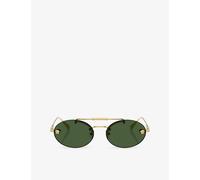Versace Versace Ve2295 Oval-Frame Metal Sunglasses Gold