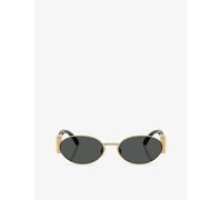 Versace Versace Ve2299 Oval-Frame Metal Sunglasses Gold