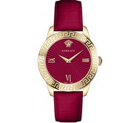 Versace Greca Signature Ladies Watch 38 mm Greca Signature on the Case Leather Strap VEVC00921