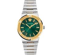 Versace , Greca Logo Bicolor Watch ,Yellow female, Sizes: ONE SIZE