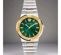 Versace , Greca Logo Bicolor Watch ,Yellow female, Sizes: ONE SIZE