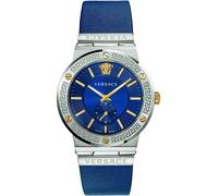 Greca Logo silver/gold watch - male - Versace - Watches - Gray - ONE SIZE - Accessories ONE SIZE