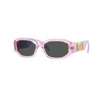 Versace Unisex Sunglass VK4429U - Frame color: Transparent Levander, Lens color: Dark Grey