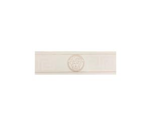 Versace Wallpaper Border White Gold Luxury Satin Modern Designer Greek Key