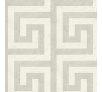 A.S. Création Versace VI Greek 791745 Non-Woven Wallpaper - Meander Geometry with Medusa Motif, Gold & Neutrals, Vinyl Surface, Geometric Wallpaper, Graphic, 10.05 m x 0.70 m, Grey/Metallic