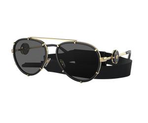 Versace Woman Sunglass VE2232 - Frame color: Black, Lens color: Dark Grey